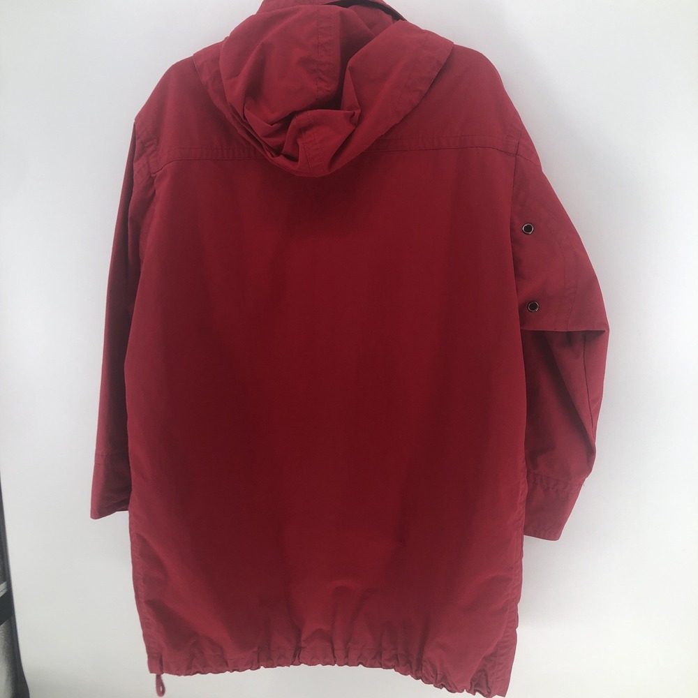 Eddie Bauer Vintage Women's Medium Wind/ Rain Jacket Canvas Coat Zip Button Hood - Picture 15 of 16